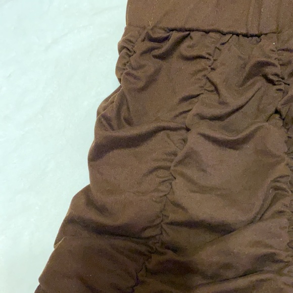 Textured brown biker shorts - Picture 2 of 4